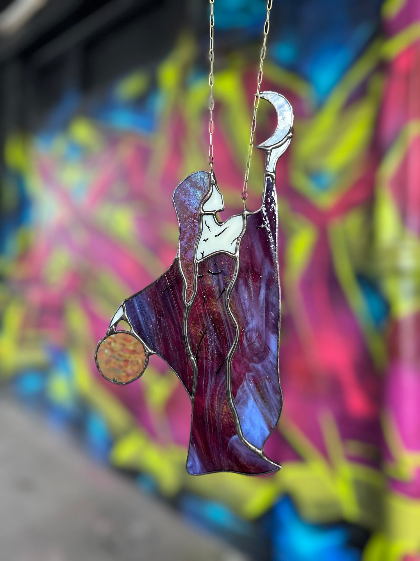 Violet Celestial Harmony - Stained Glass Suncatcher