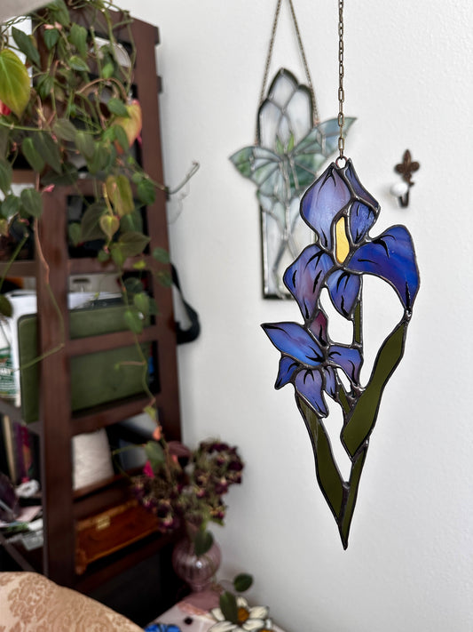 Between Worlds - Stained Glass Iris Suncatcher