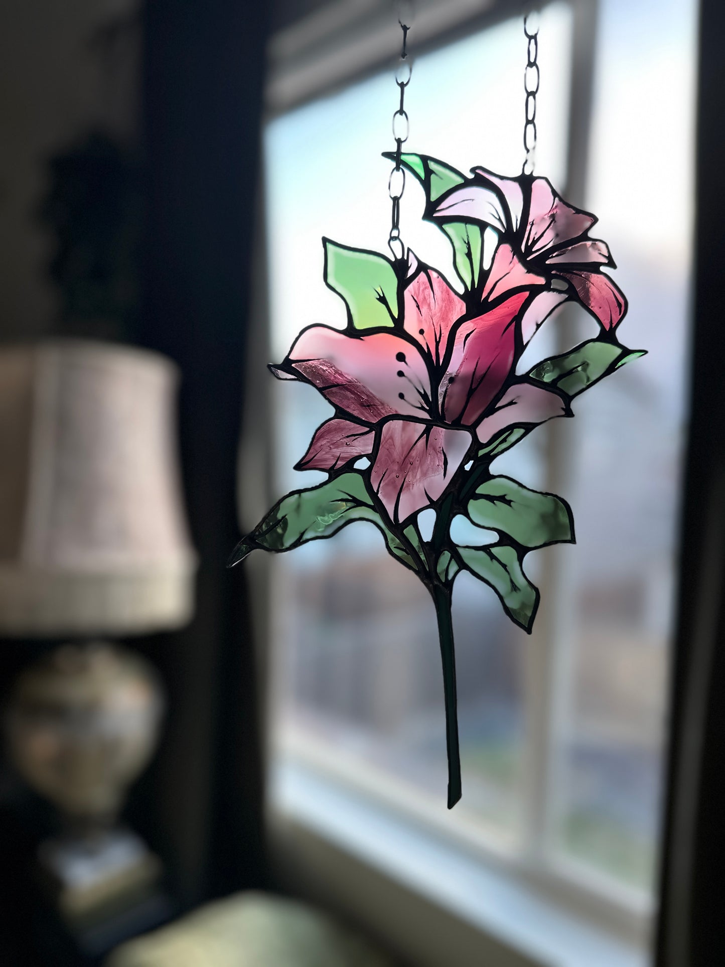 Botanical Devotion - Stained Glass Lily Sun Catcher