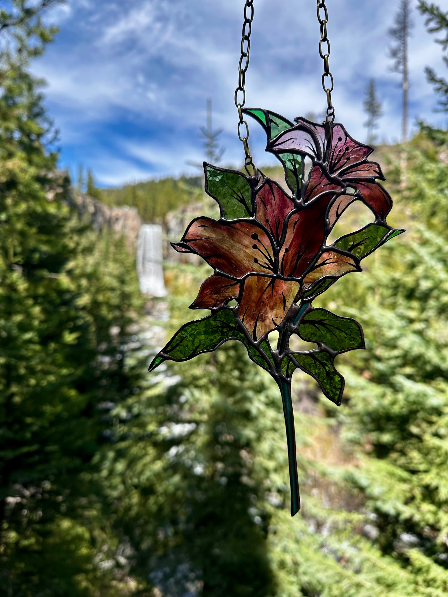 Botanical Devotion - Stained Glass Lily Sun Catcher