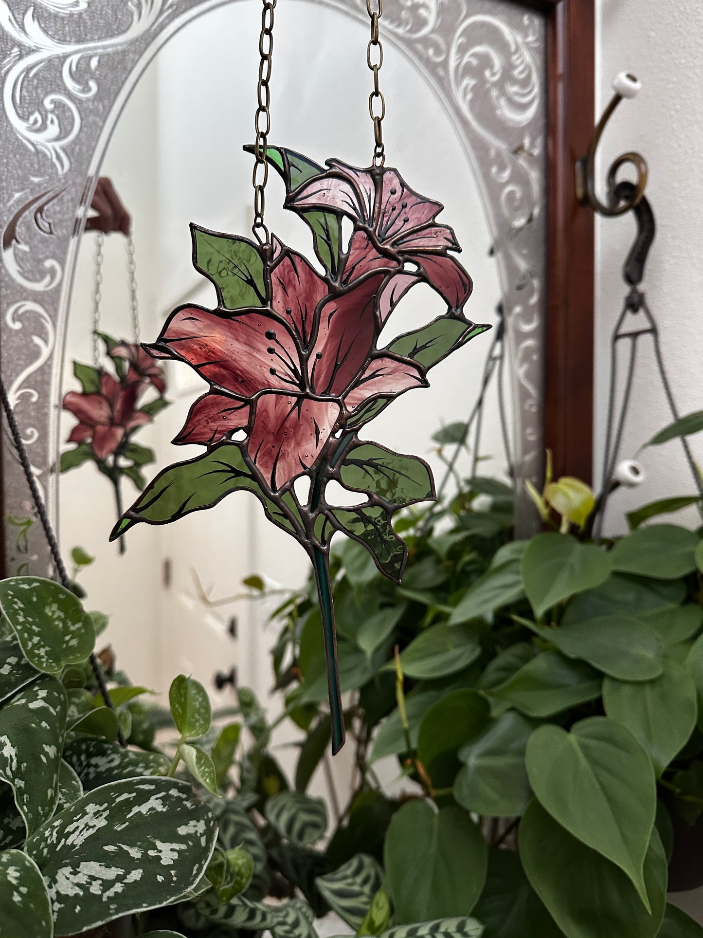 Botanical Devotion - Stained Glass Lily Sun Catcher