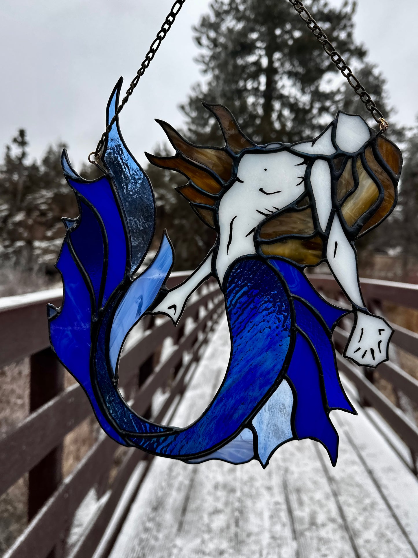 Siren Song - Stained Glass Mermaid Sun Catcher