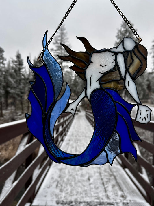 Siren Song - Stained Glass Mermaid Sun Catcher