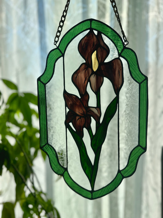 The Veil Between - Stained Glass Iris Panel