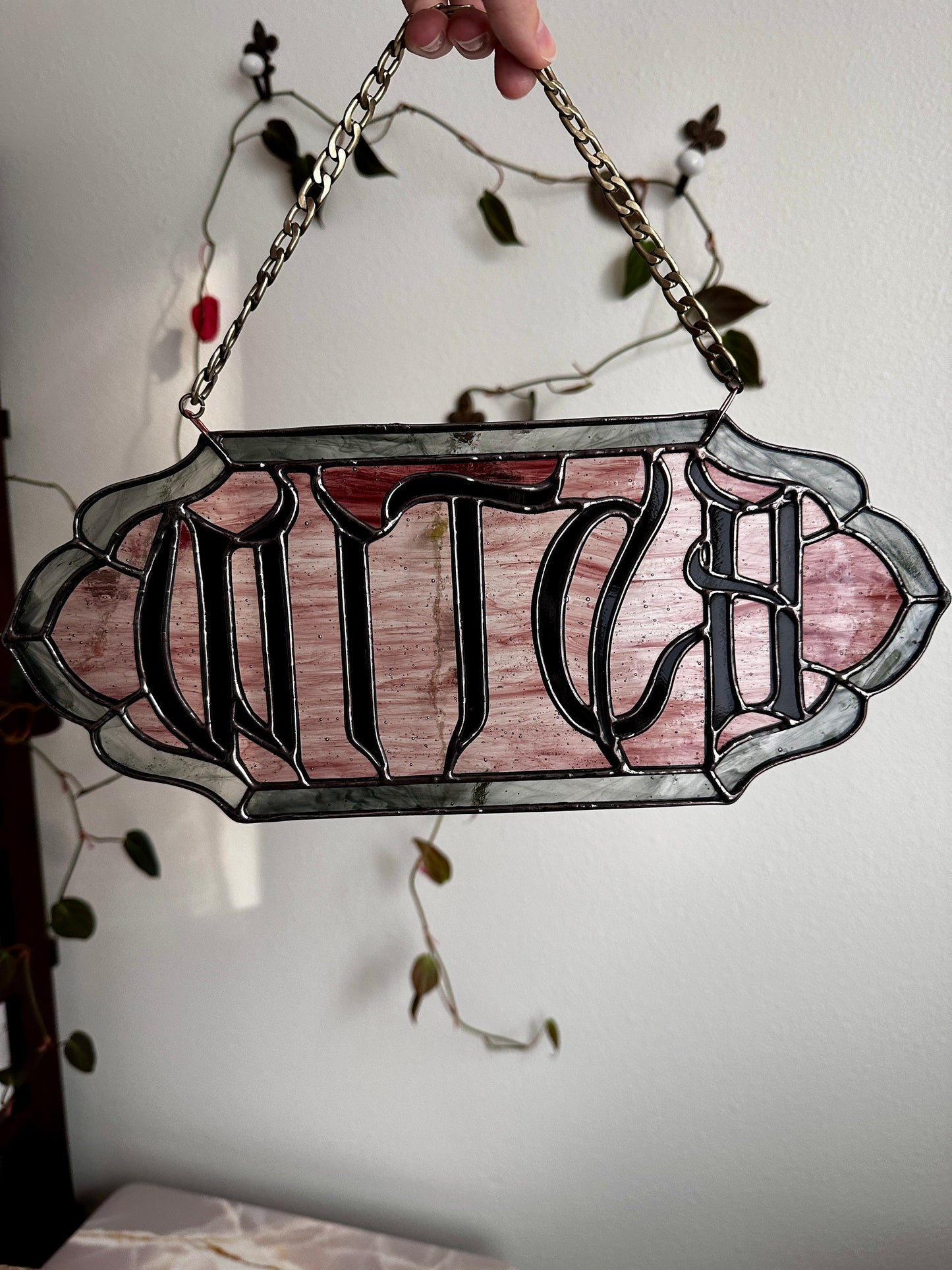 Witch's Mark - Stained Glass Lettered Panel