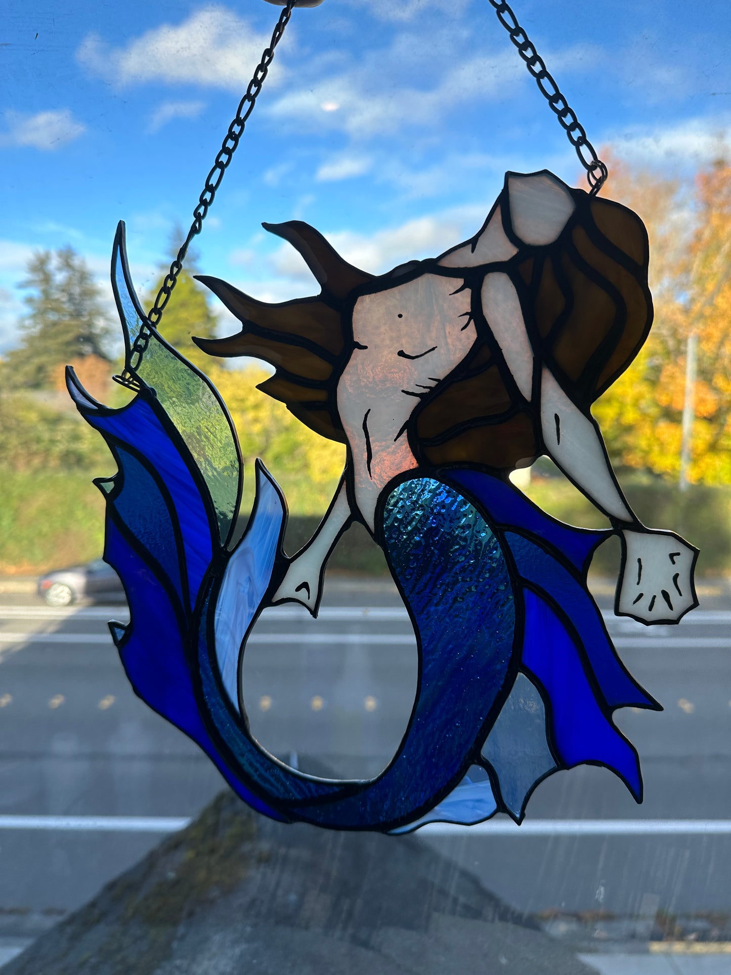 Siren Song - Stained Glass Mermaid Sun Catcher