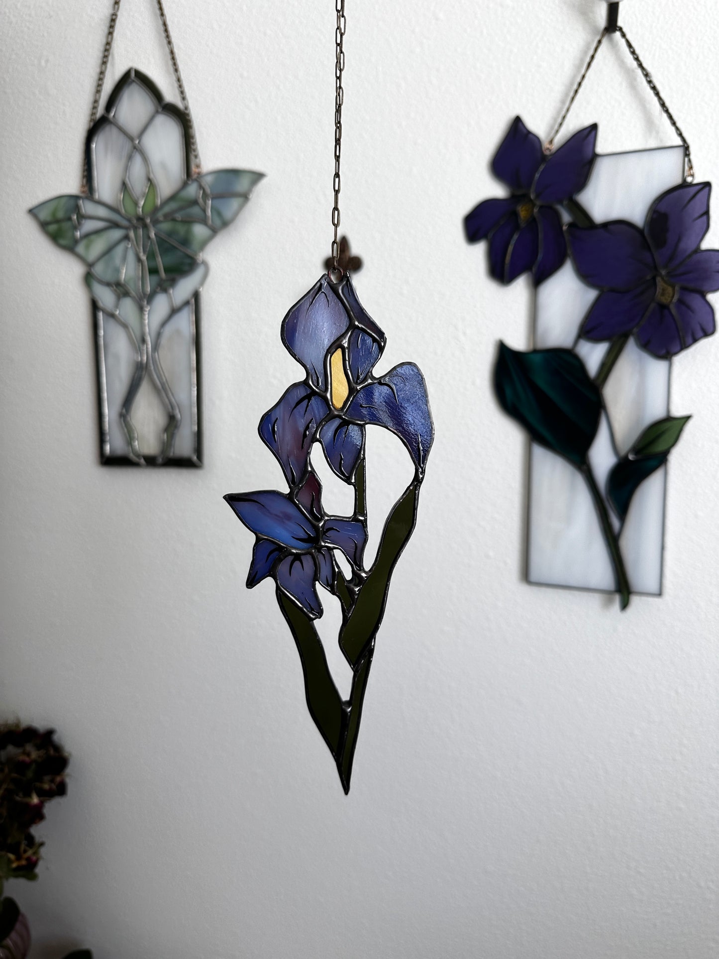 Between Worlds - Stained Glass Iris Suncatcher