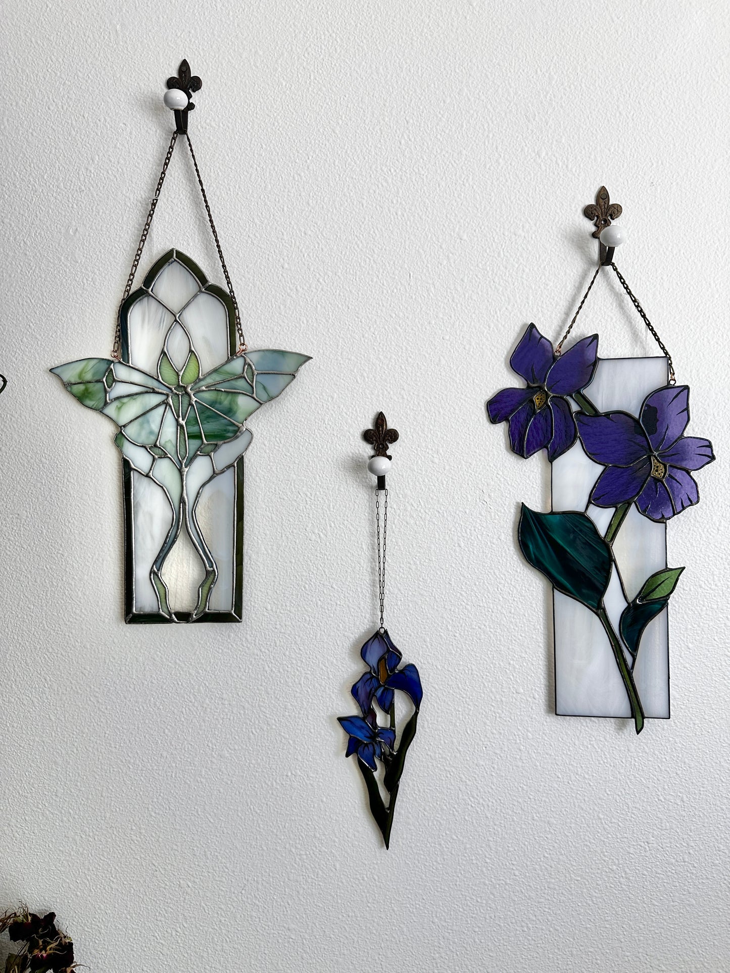 Between Worlds - Stained Glass Iris Suncatcher