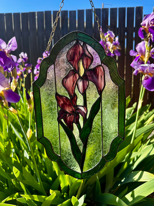 The Veil Between - Stained Glass Iris Panel