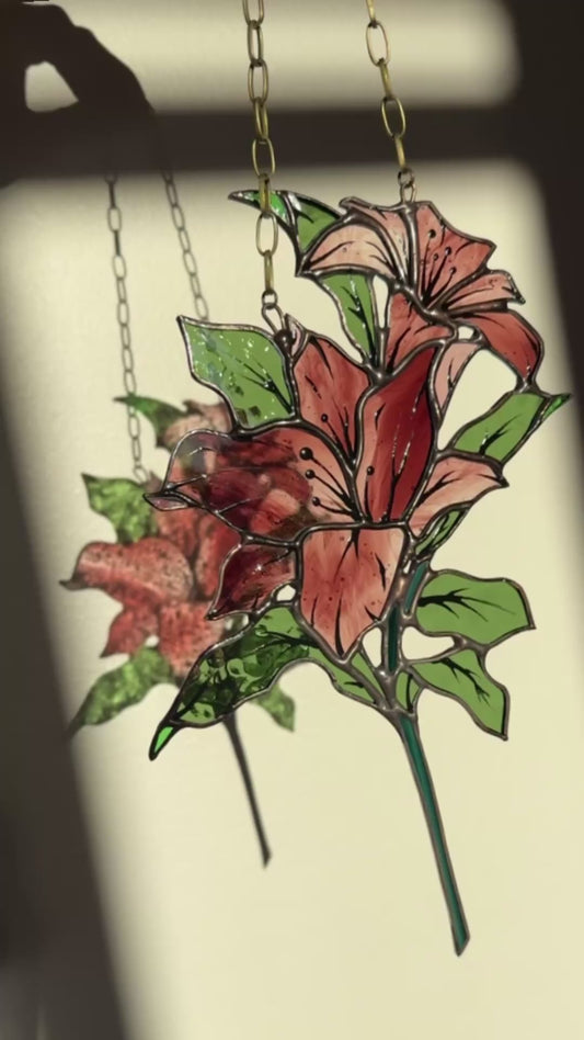 Botanical Devotion - Stained Glass Lily Sun Catcher
